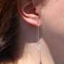 Herkimer Diamond Icicle Threader Earrings, thumbnail 2 of 5