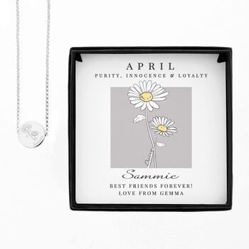 Personalised April Birth Flower Necklace, 4 of 6