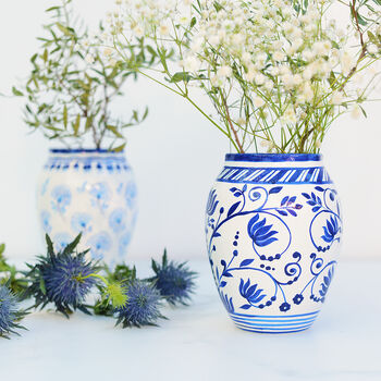 Blue And White Ceramic Vases, 4 of 4