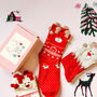 Personalised Christmas Reindeer Socks Box Gift, thumbnail 1 of 8