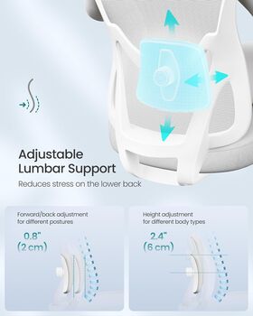 Ergonomic Office Chair Computer Desk Chair, 4 of 7