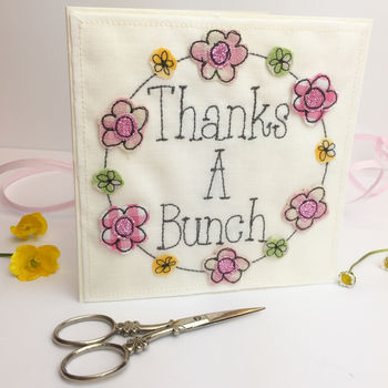 Thanks A Bunch Embroidered Card, 2 of 2