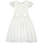 Confetti Flower Girl Smocked Blossom Tulle Dress, White, thumbnail 3 of 5