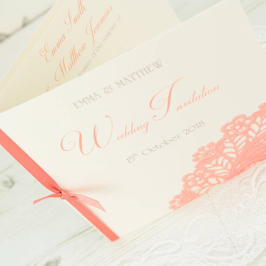 Single Fold Wedding Invitations 10