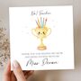 Nr One Teacher Thank You Teacher Card, Key Worker Appreciation End Of Term Gift, thumbnail 1 of 3