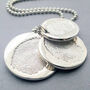Recycled Silver Triple Descending Fingerprint Necklace, thumbnail 2 of 7