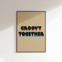Groovy Together Retro Print On Textured Paper, thumbnail 3 of 6