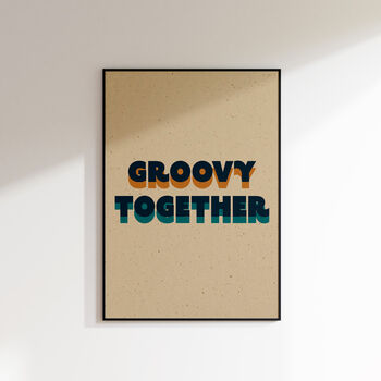 Groovy Together Retro Print On Textured Paper, 3 of 6