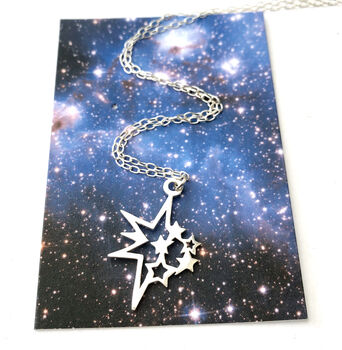 Sterling Silver Shooting Star Necklace, 6 of 9