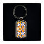 Orange Fox Flower Millefiori Handprinted Keyring, thumbnail 1 of 11