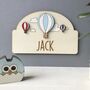 Personalised Hot Air Balloon Door Plaque, thumbnail 2 of 3