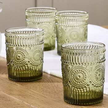 Set Of Four Palmas Green Tumblers, 2 of 5
