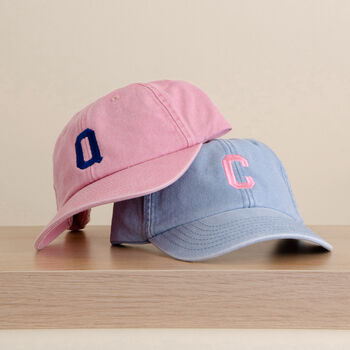 Custom Initial Embroidered Junior Vintage Cap, 7 of 10