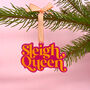 Trio Of Colourful Slogan Christmas Tree Decorations, thumbnail 4 of 4