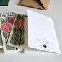 Romantic Linocut Tulip Notecards Set Of Eight, thumbnail 6 of 6