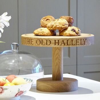 Personalised Oak Cake Stand, 3 of 4