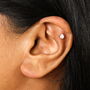 Sterling Silver Diamante Crystal Piercing Earring, thumbnail 1 of 6