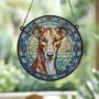 Greyhound Stained Glass Effect Suncatcher, thumbnail 6 of 6