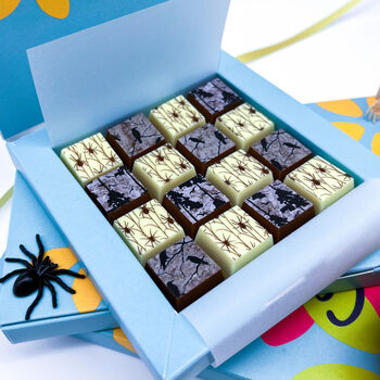 Halloween Spiders, Bats And Ravens Chocolate Gift Box, 2 of 5