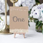 Festooned Lighting Lace Table Numbers, thumbnail 1 of 6