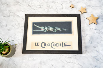 Le Crocodile Framed Vintage Crocodile Print, 5 of 5