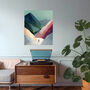 Mountain Cycling Landscape Art Print, thumbnail 4 of 5