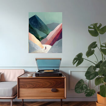 Mountain Cycling Landscape Art Print, 4 of 5