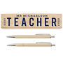 Personalised Best Teacher Wooden Pen And Pencil Gift Set, thumbnail 7 of 7