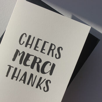 Thank You, Merci, Cheers Card, 4 of 8