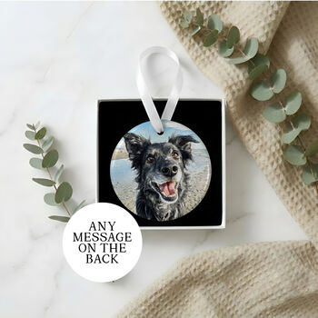 Father's Day Ceramic Photo With Message On Back From Fur Baby, 2 of 9