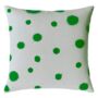 Hand Painted Sustainable Linen Cushion Polka Dot Print, thumbnail 6 of 12