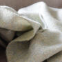 Pale Sage Green Herringbone Wool Throw, thumbnail 2 of 5
