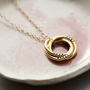 Personalised Yellow Gold Russian Ring Necklace, thumbnail 2 of 8