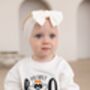 My First Boo Halloween Personalised Embroidered Sweatshirt Jumper Optional Bow, thumbnail 3 of 4