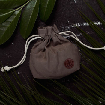 Waxed Cotton Duffle Pouch Drawstring Wash Bag, 2 of 3