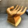 Teak Root Wooden Giant Hand Shaped Trinket Dish Or Bowl Décor, thumbnail 4 of 8
