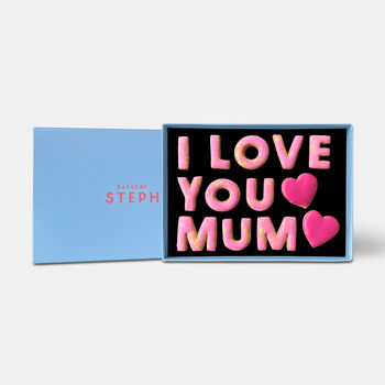 I Love You Mum Message Iced Biscuits Mother's Day Letterbox Gift, 4 of 11