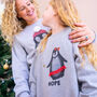 Personalised Applique Penguin Family Christmas Jumpers, thumbnail 3 of 8