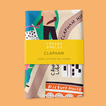 Clapham Map Tea Towel, 2 of 3