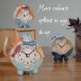 Handmade Clock With Fish Coloured In Blues, thumbnail 6 of 8