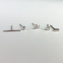 Set Of Five Sterling Silver Geometric Stud Earrings, thumbnail 5 of 8