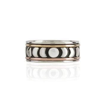Moon Phase Silver Spinning Ring, 4 of 8