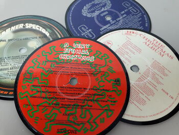 Christmas Vinyl Record Coasters To Purchase As Individuals Or Make A Set| Music Lover | Slade, Wizzard, Shaky, Etc, 4 of 9