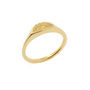 Moon Signet Ring Silver/9ct Solid Gold, thumbnail 2 of 12