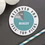 Personalised 'Top Picks' Pie Chart Drinks Coaster, thumbnail 3 of 4