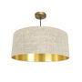 Natural Linen Lampshade With A Metallic Lining, thumbnail 2 of 4
