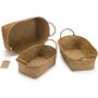 Set Of Three Storage Basket Stackable Woven Organizer, thumbnail 7 of 7