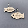 Wooden Fish Cat ID Tag Personalised, thumbnail 8 of 12