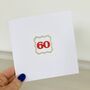 'Happy 60th Birthday' Handmade Card, thumbnail 1 of 2