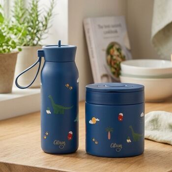 Personalised Children School / Travel Set: Water Bottle And Food Jar, 4 of 12